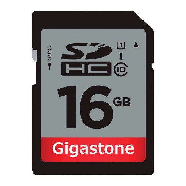 Gigastone 16Gb Sdhc Card, Gigastone, Mfr#: GS-SDHCU116G-R
